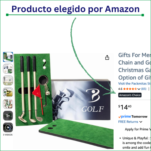 Un Mini Golf Set Regalo Navidad y Reyes para Golfistas y Aficionados al Golf